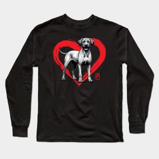 I Love My Rhodesian Ridgeback - I Love my dog - Brave dog Long Sleeve T-Shirt